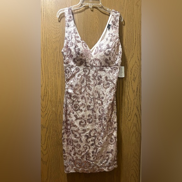 Windsor Pink and Cream Sequin Dress - Picture 1 of 9